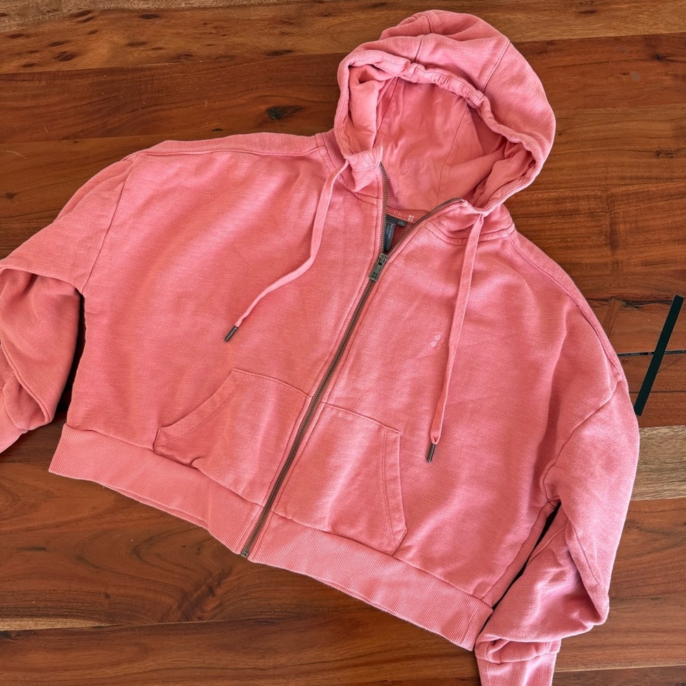 Sweaty Betty Coral Zip-Up Hoodie - Picture 2 of 7